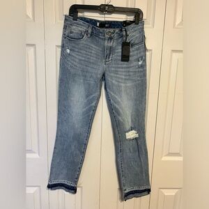 NWT KUT From The Kloth Womens Sz 6 Denim Jeans Blue Reese‎ Ankle Straight Leg